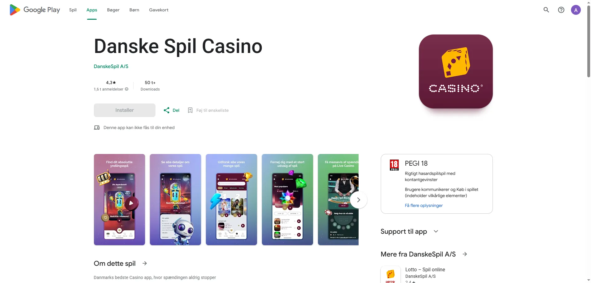 DanskeSpil Casino mobilapp til iOS og Android – spil i toget eller på sofaen